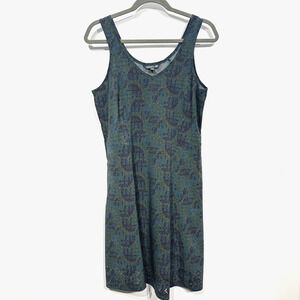 Toad & Co Sunkissed Petal Dress Sz M Blue Multi Beach Vacation Outdoors Travel